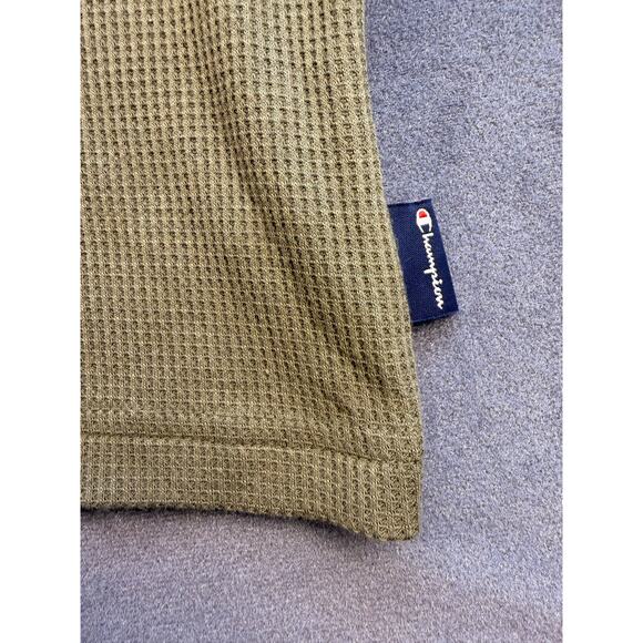 Champion Waffle Long Sleeve Shirt / Cargo Green / Mens Med *New w/Tag - Picture 5 of 10